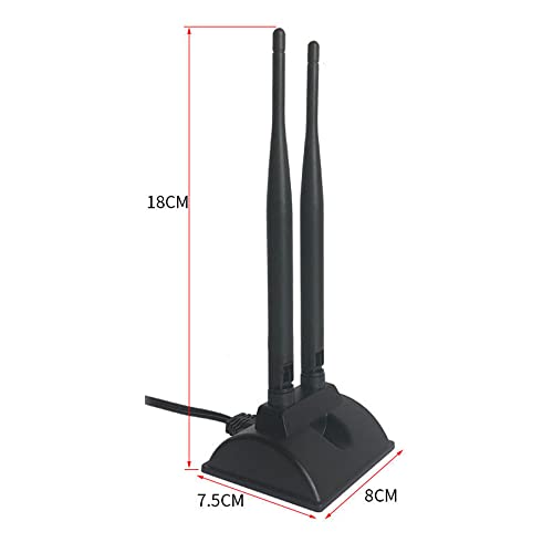 Namvo WiFi & Bluetooth Antenna, 2.4G/5.8G Dual-Band, 10dBi Gain, Magnetic Base, blackone - Image 2