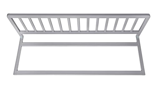 Safetots Narrow Wooden Bed Guard, Grey, 38cm High x 90cm Wide, Toddler Bedrail for Safety, Secure Child Bed Rail, Pre-Assembled, Easy Installation