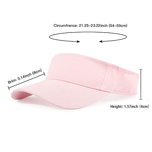 Image of HH HOFNEN Sports Sun Visor Hats Cotton Twill Ball Adjustable Sun Caps for Men Women