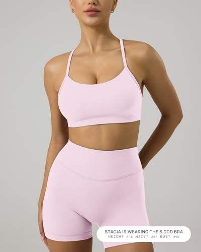 Image of PAVOI ACTIVE Yoga Racerback Bras for Women - Buttery Soft Low Support Scoop Neck Y-Back Thin Strap Sports Bra - FlexFlow
