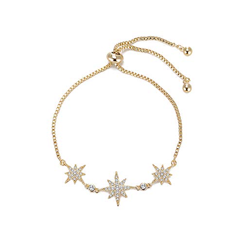 Bracelet Femme Mignon - Bracelet Femme or - Classique Bracelet Argent pour Femme Bracelet Or Rose avec des Cristaux.