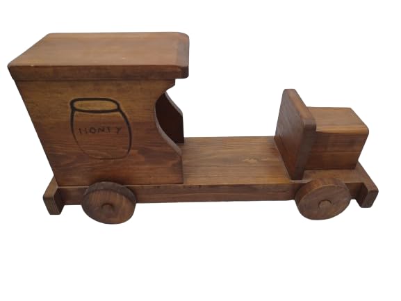Generic Wooden Honey Truck (Winnie The Poo) style kitchenware, Brown, 225410921107_A152