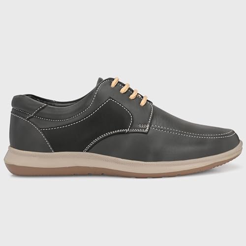 Image of Centrino Men's Casual Lace-Up Shoes | Comfortable Round Toe Lace-Up Derby Shoe with Rugged Rubber Thick Sole for Casual, Office, College, Outdoor, Travel, Trekking, Weekend Outing(8102)