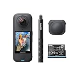 Insta360 X4 Air スターターキット（グラファイト・ブラック） - 軽量165g 8K 360度全景カメラ、見えない自撮り棒、交換可能レンズ、撮影後フレーミング、ウインドガード内蔵、FlowState手ブレ補正、AI搭載アプリ