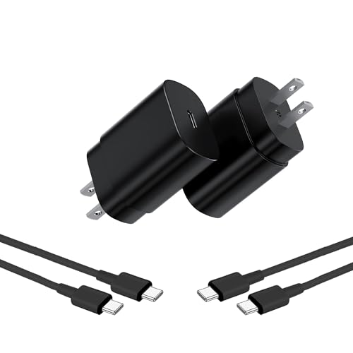 Type C Charger，Fast Charging USB C Chargers Block 25w Fast Wall Chargers for Samsung S25/S24/S23/S22/S21 Ultra/S20/S20 Ultra/Note 20 Ultra，Android Charger【2-Pack】