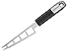 Fackelmann - Coltello da formaggio SENSE 27 cm per formaggio morbido con impugnatura ergonomica soft touch antiscivolo in plastica (colore: argento/nero), quantità: 1 pezzo