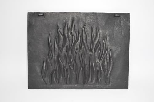 SEZAM Plaque décorative en fonte pour cheminée, résistante à la corrosion, facile à installer, 46 x 35 x 0,9 cm