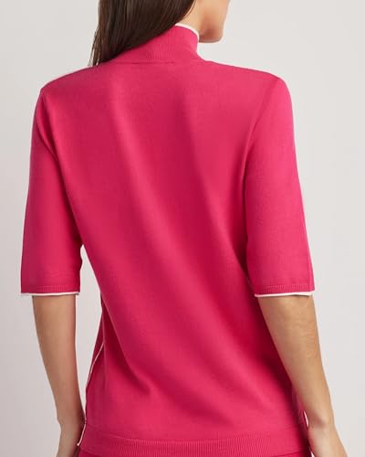 Image of Company Ellen Tracy Women's Women's Mock Neck Sweater, Carlee Elbow Sleeve Turtleneck Pullover Shirt Top