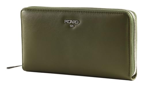 Porte-monnaie Bingo Picard vert olive portefeuille zippé compact