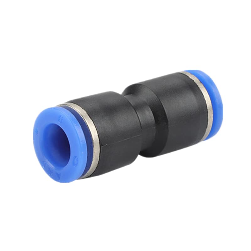 Conector recto neumático de poliuretano de 2 vías, paquete de 100 unidades para tubos de 4/6/8/10/12 mm (12 mm)