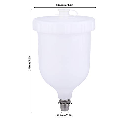 Replacement Paint Cup for Devilbiss/TEKNA Pro Pri FLG Spray - 600ml Feed Plastic Cup