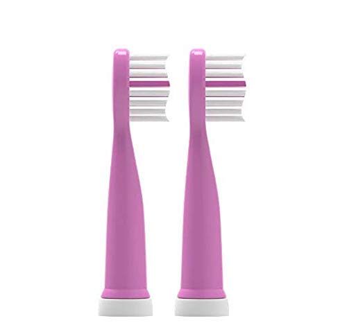 Replacement Toothbrush Heads for Haigerx Kid's Electric Toothbrush Set of 2 (Pink)