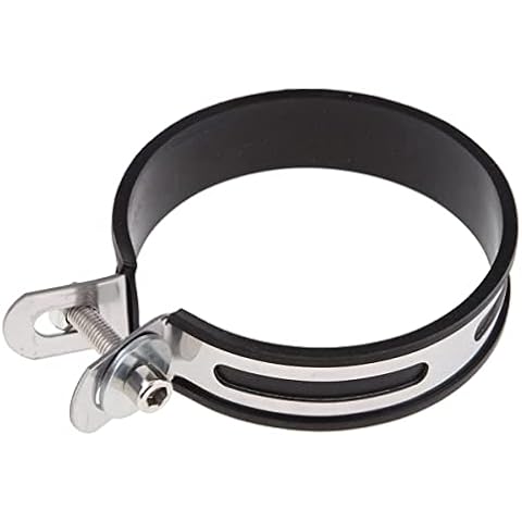 Auzkong Motorcycle Exhaust Bracket Universal Exhaust Bracket Clip Support Muffler, Bracket Attach Pipe Bracket Tape 1Pcs (100-115mm) Cover