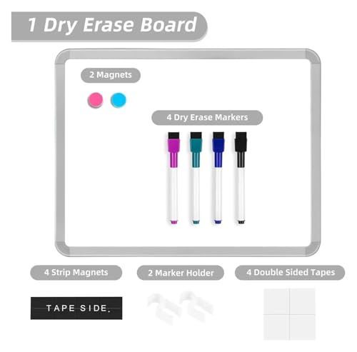 Mini tableau blanc pour casier mural et réfrigérateur avec marqueurs - 6