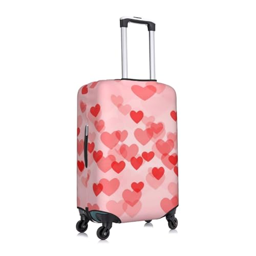 Red Hearts Print Luggage Suitcase Covers Elastic Washable Luggage Protector Luggage Covers For Suitcase3