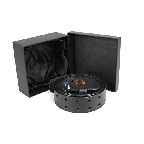 Milwaukee Leather MP7121 Men's Double Prong - Black Genuine Leather Belt w/Interchangeable Buckle - 1.5 inches Wide2