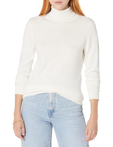 Amazon Essentials Women's Classic-Fit Lightweight Long-Sleeve Sweater, Ivory, Medium