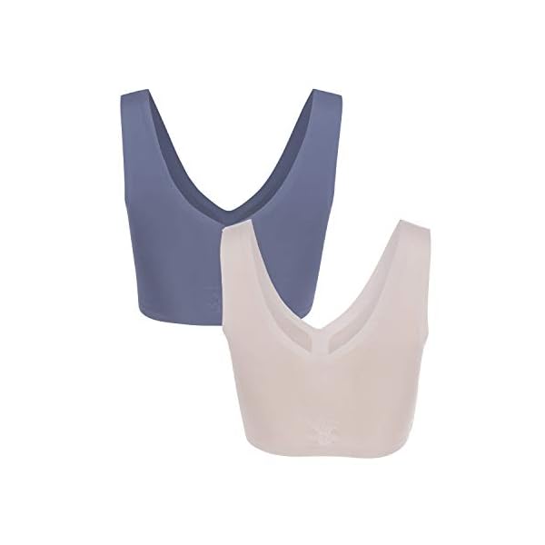 Lucky-Brand-Womens-Seamless-Wire-Free-Comfort-Lounge-Bra-Multi-Pack Lucky Brand Women's Seamless Wire-Free Comfort Lounge Bra Multi-Pack, (2-Pack) Taupe/Indigo, Small
