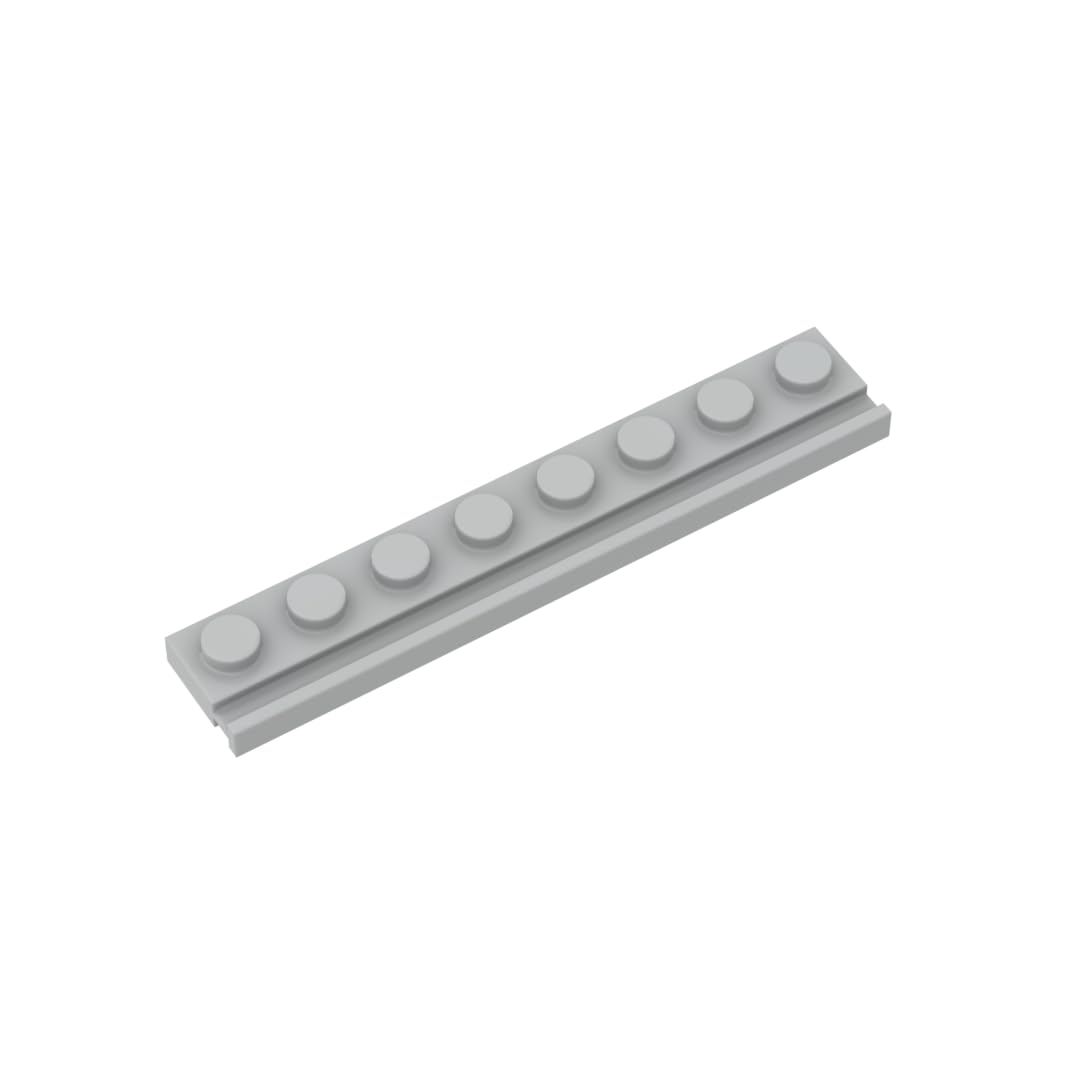Gobricks 4510 Hinge Plate Plate Special 1x8 with Door Rail 10 Pieces GDS-1235 Compatible with Lego Building Blocks Color:Light Bluish Gray 071