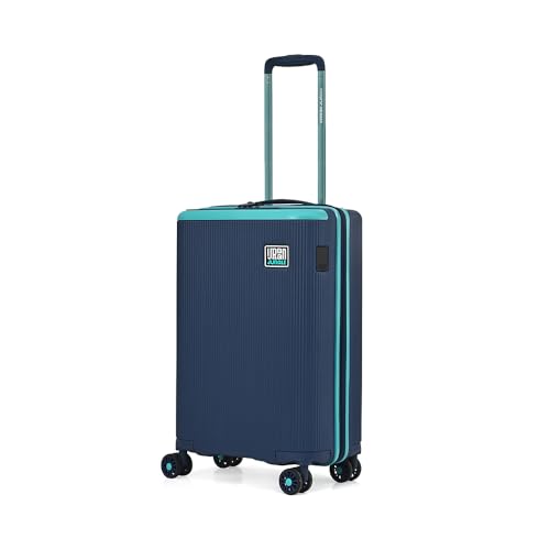 Image of Urban Jungle Lumolite Cabin Trolley Bag Hardside Polycarbonate Small (55 cm) Light Weight Suitcase with, 8 Spinner Wheels and TSA Lock Travelling Luggage for Men & Women | Navy Blue