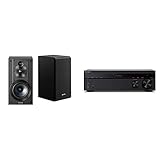 Sony SSCS5 3-Way 3-Driver Bookshelf Speaker System (Pair) - Black & STRDH190 2-ch Home Stereo...
