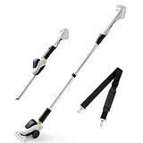 Akku Grasschere und Strauchschere für Makita 18V, 13cm Grasscherenmesser, 30cm Strauchscherenmesser,mit abnehmbarem Teleskop Stiel & 110° verstellbarem Winkel (Grau Ohne Batterie)