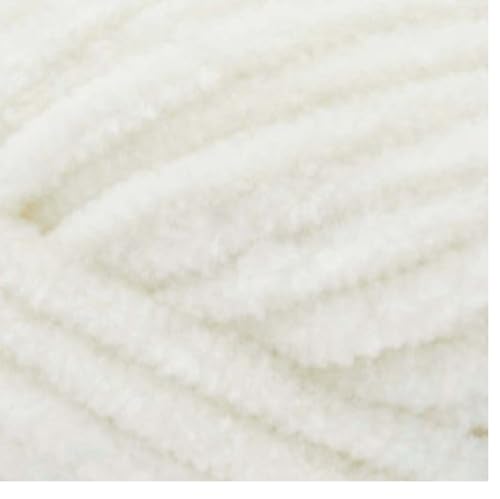 Image of Premier Yarns Parfait Chunky Chenille 3.5 Oz 6 Super Bulky Weight 3 Pack Bundle with Bella's Stitch Place Holders (Cream)