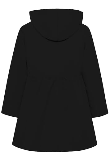 Image of Betusline Girl's Single Breasted Trench Coat Hooded Dress Coat Outerwear, 2-14 Years