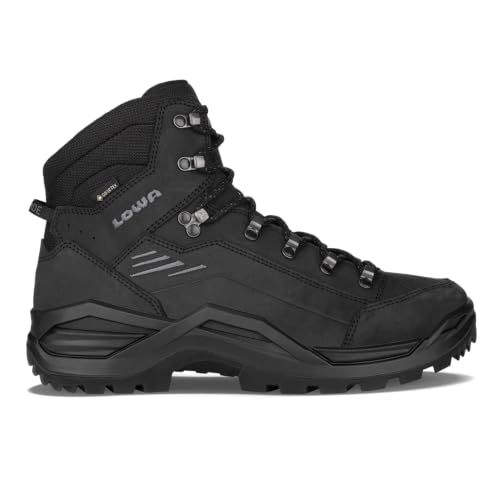 LOWA Men's Renegade EVO GTX Mid Hiking Boot, Deep Black, 12