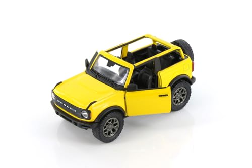 Modelo a escala 1:34 2022 Bronco Open Top amarillo miniatura 1