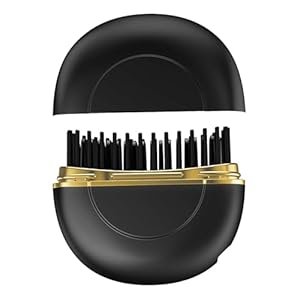 Colexy Direct Mini Haarglätter Bürste Schwarz