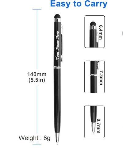 Image of Personalized /Customized Pen With Name Engraved Ball Pen Black (PACK OF 1) With Plastic Box