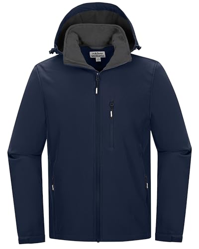 Veste softshell homme coupe-vent et manteau imperméable de randonnée noire