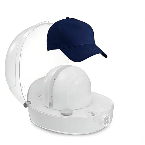 Automatischer Kappenreiniger für Baseballmützen, Dampfreiniger stellt die Form wieder her und desinfiziert Kopfbedeckungen zu Hause, kompakt und einfach zu bedienen für frische Wartung