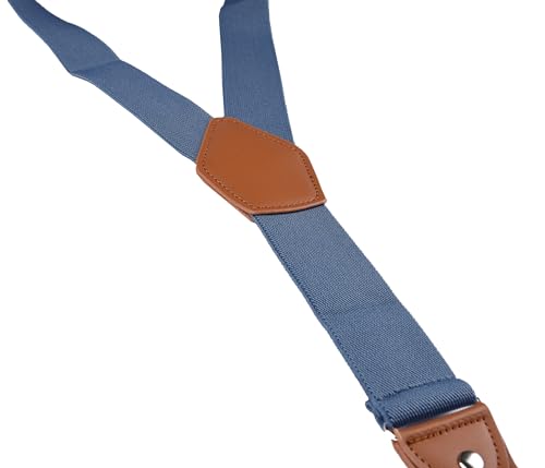 Image of Suspenders for Men Button End Adjustable Y-Back Elastic 47 Inches
