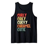 riccio coily curvy caramello cutie divertente africano americano canotta