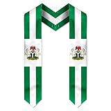 TOWIHUN Nigerian Graduation Sash, Nigeria Flag Graduation Stole for International Students 72 Inches
