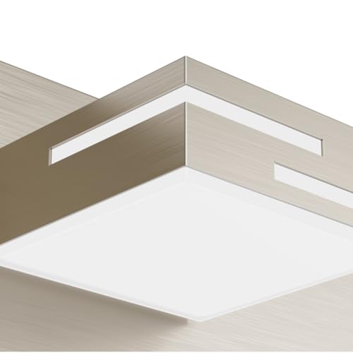 Image of LED Modern Bathroom Vanity Light Fixtures, Dimmable Brushed Nickel Vanity Lights for Bathroom Lighting Fixtures Over Mirror, with 360 Rotatable Acrylic Heads 2-Light 16-inch (Cool White 6000K)