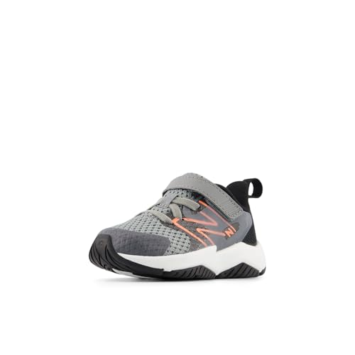 New Balance Kids Rave Run V2 Hook & Loop Running Shoe Slate Grey/Black 2.5 Little Kid