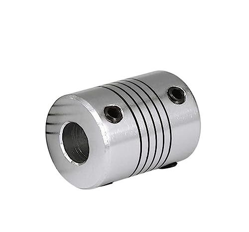 Rigid Coupling,Stainless Steel Rigid Coupling 1pcs D25L30 Aluminum Flexible Coupling Motor Shaft Coupler 3D Printer(5mm x 10mm)