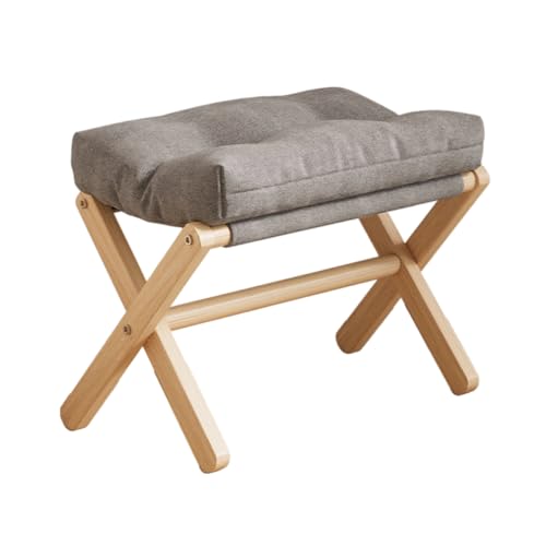 AOPIPI フットレスト、フットスツール、テーブル下フットスツール、折りたたみ式、木製、軽量、取り外し可能、丈夫、柔らかい、耐久性、スタイリッシュ、北欧スタイル、玄関、オフィスに最適 (B)