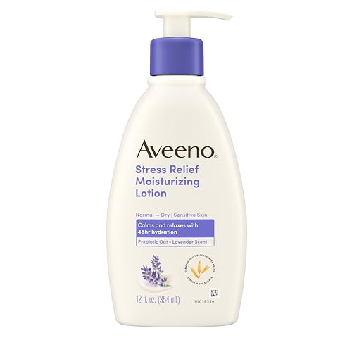 Aveeno Stress Relief Moisturizing Body Lotion with Lavender Scent...
