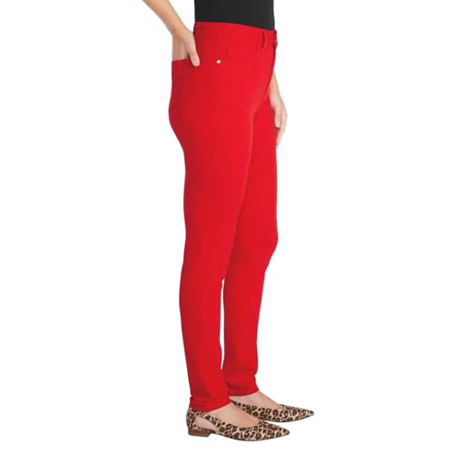 Masseys High-Rise Colored Skinny Jean, 10, Cherry Red2