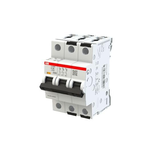ABB S303 Disyuntor tipo C, polo 3 25 A, 415 V, capacidad de desconexión 100 kA