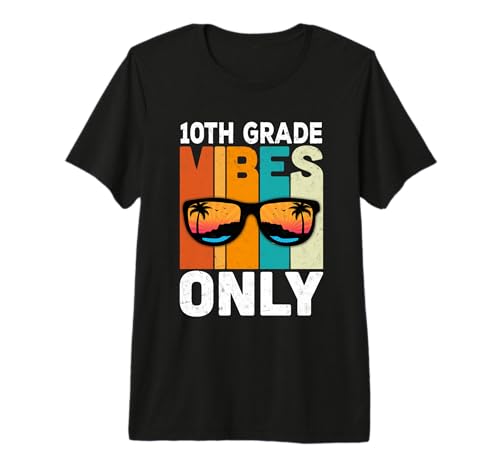 10th Grade Students Vintage Vibes Only Back to School Premium T-Shirt