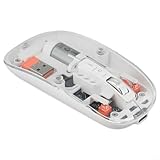 Elegante, transparente, kabellose Computermaus mit einfachen Konnektivitätsoptionen, langer...