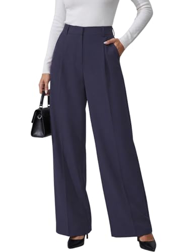 Image of GRECIILOOKS Trousers for Woman | Womens High Rise High Waist Flared Korean Style | Formal Pant for Women Office Wear| Track Pants for Womans Elegant for College & Events (Available in Plus Size)