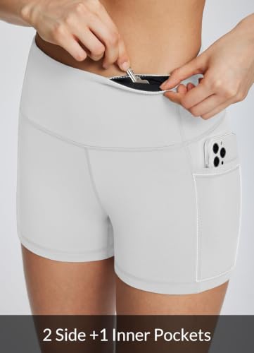 Image of baleaf Women's High Waist Biker Shorts with 3 Pockets