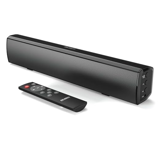 Majority Barra de som para Smart TV, 50 watts, barra de som de TV Bluetooth 2.0, barras de som de áudio doméstico de 38 cm, barra de som pequena para TV e PC | AUX, RCA, óptico, USB | jogos, música,