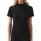 [Sillictor] ラッシュガード レディース 水着 半袖 ラッシュ tシャツ UVカット スイムウェア コンプレッション プール 海 海水浴 日焼け対策 夏服 水陸両用 [UVカット・冷感速乾] yc112blk-blk-M